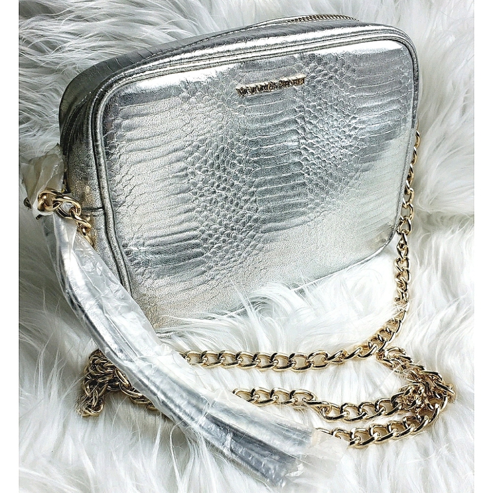 Crossbody bag Y2K Silver Metallic Snake Chunky Chain Victorias Secret NWOT